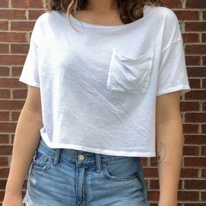 White Must Have Crop Top Hollister